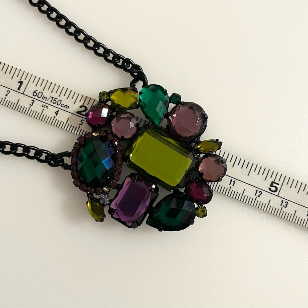 Bohm Multicolored Geometric Faceted Gemstone Gree… - image 4